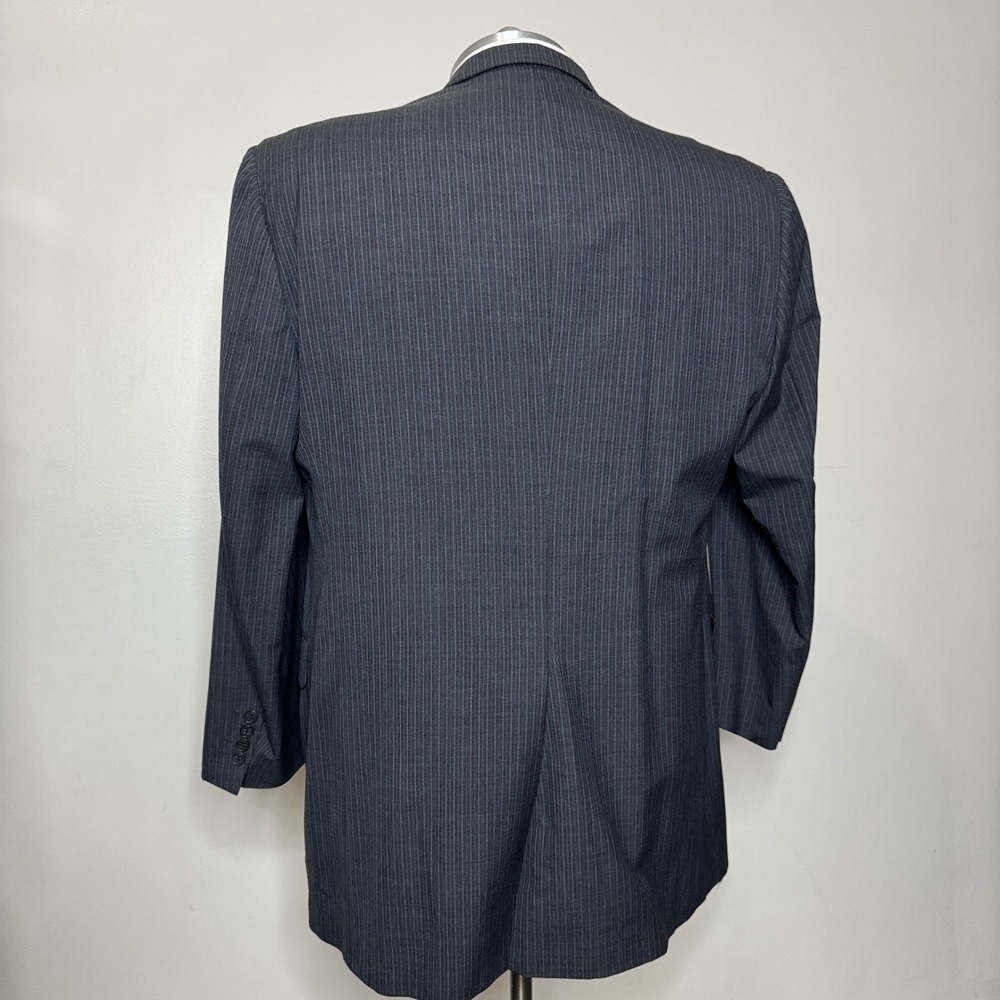 Coppley Brothers Custom Tailored 100 Wool‎ Pinstripe Suit Mens 48L 40W - Picture 2 of 11